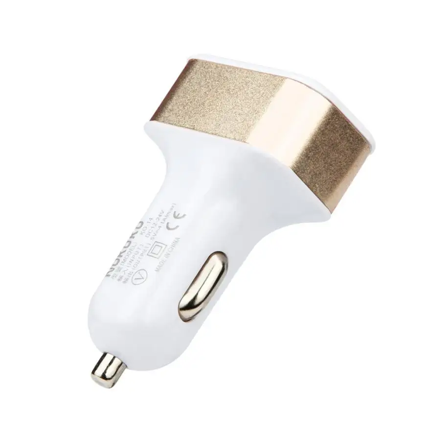 Универсальное автомобильное зарядное устройство USB квадратная алюминиевая 4