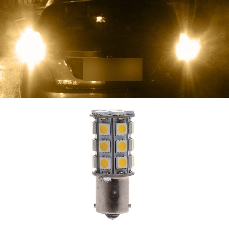 1 шт. Автомобильная теплая белая 1156 BA15S Кемпер трейлер 5050 27 SMD Светодиодная