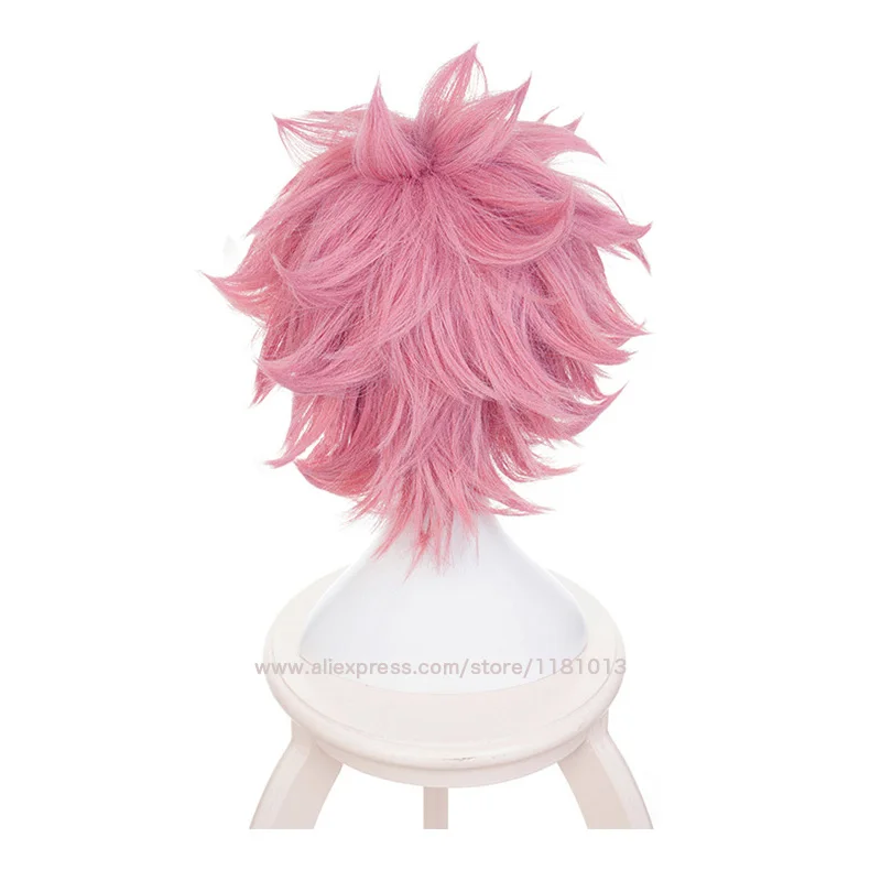 Boku no Hiro Akademia Мина Ashido короткий парик мой герой Академия розовый косплей + шапочка |