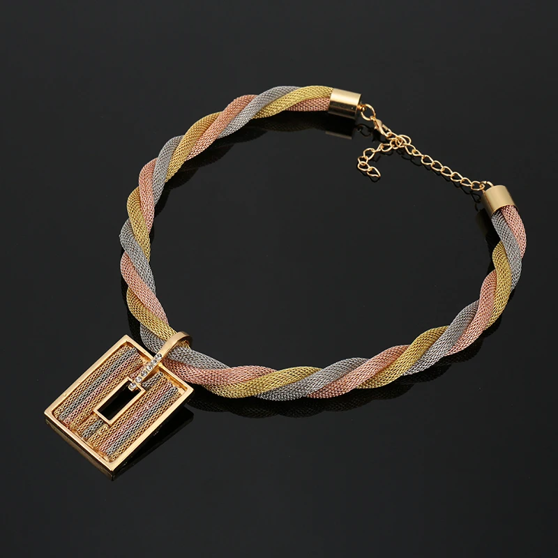 Женские винтажные Ювелирные наборы африканские бусы массивное ожерелье серьги