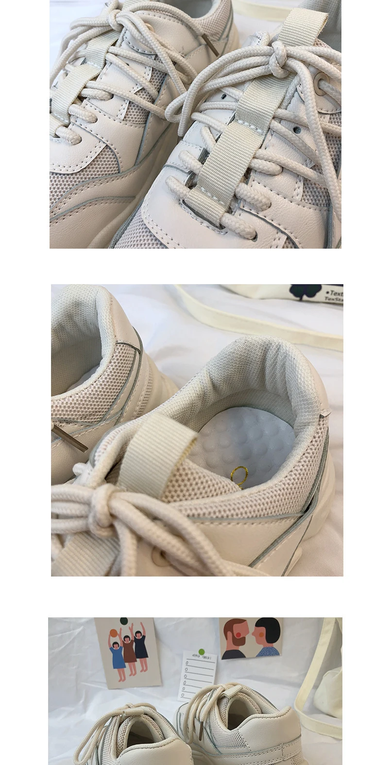 Women Chunky Sneakers Fashion Women Platform Shoes Lace Up Pink Vulcanize Shoes Womens Female Trainers Big sneake SZ8X8