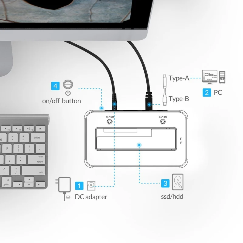ORICO 6619SUS3 eSATA корпус для жесткого диска 5 Гбит/с супер скорость USB 3 0 SATA и док станция
