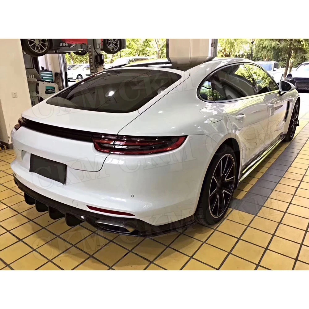 Углеродное волокно рассеиватель задней губы подходит для Porsche Panamera 971 2017 2018 2019 FRP