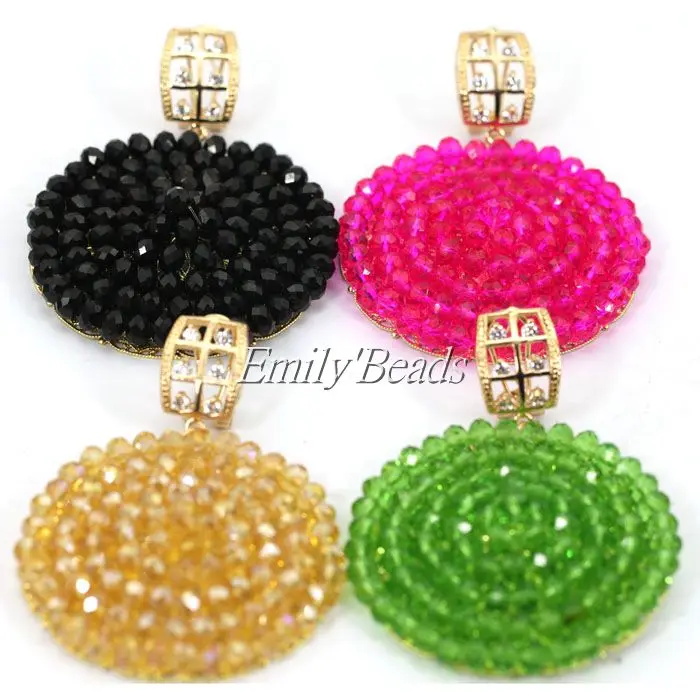 Модные серьги в африканском стиле хрустальные бусины вечерние ний/свадебный