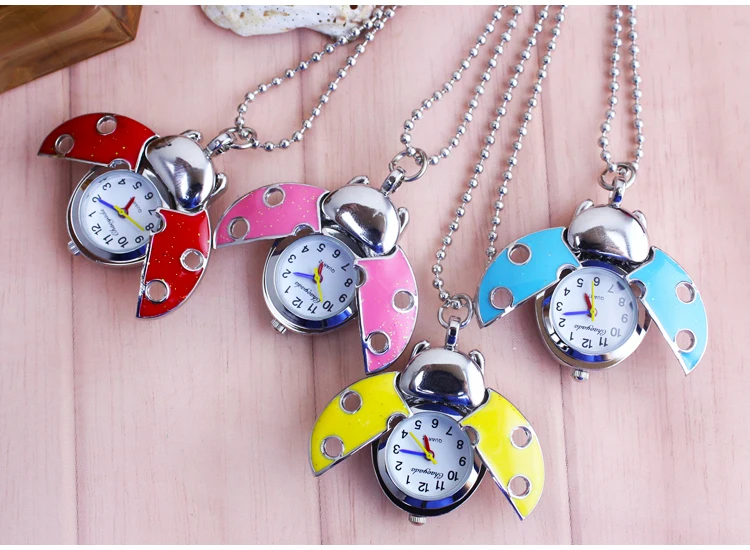Бесплатная доставка открытое ожерелье с изображением жука и карманными часами в