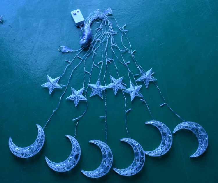 

Christmas decorations Curtain String Light Romantic Fairy Star moon Led Curtain String Light EU220V Light