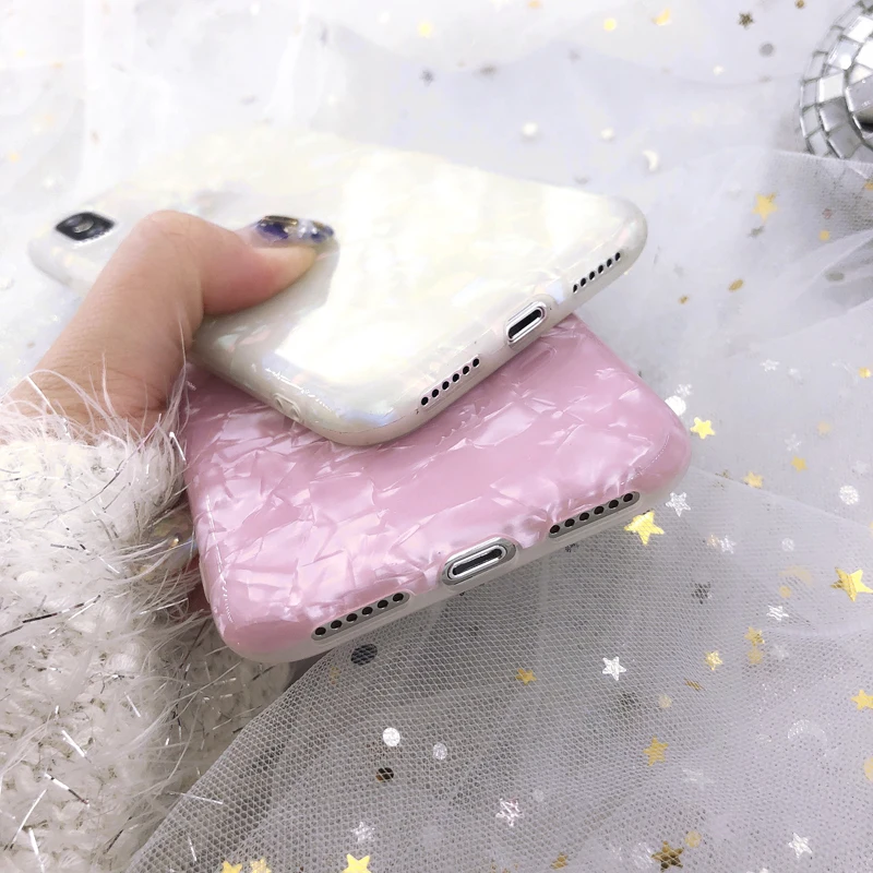 Fashion Conch Shell Phone Case For iPhone XS MAX XR X 7 8 6 6S Plus Back Cover Luxury Lovely Cases Coque |