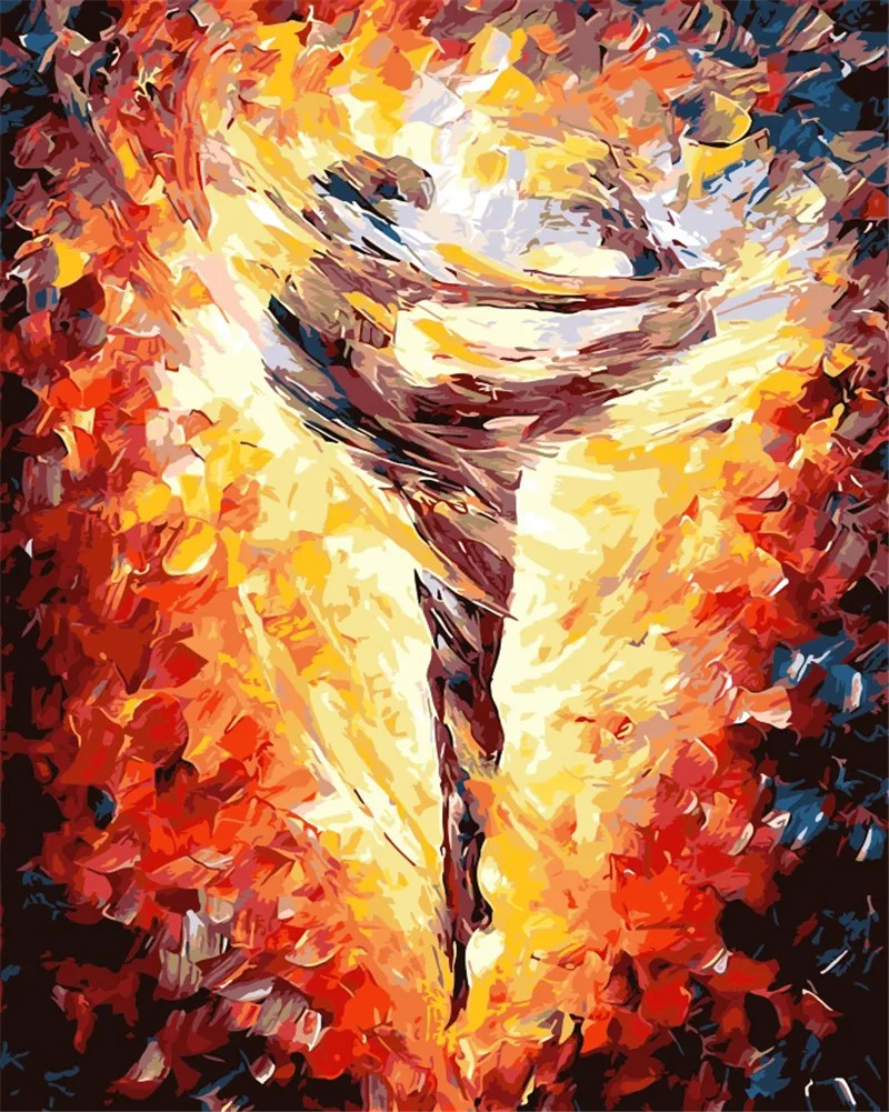Набор для рисования по номерам на холсте Танцующая девушка|wall art|figure paintingpicture drawing