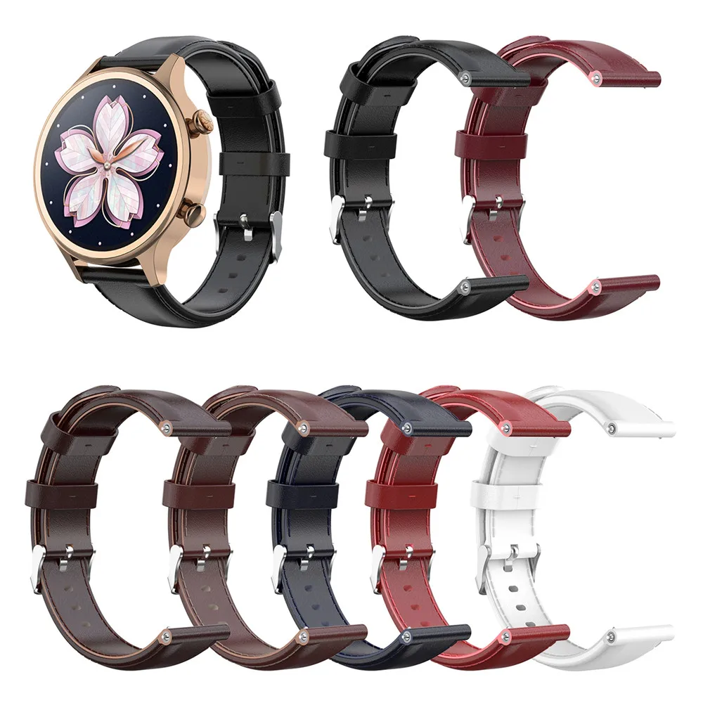 18 мм/20 мм кожаный ремешок для часов Ticwatch C2 сменный ремешок для наручных часов Ремешок Браслет для Ticwatch C2 Smartwatch аксессуары