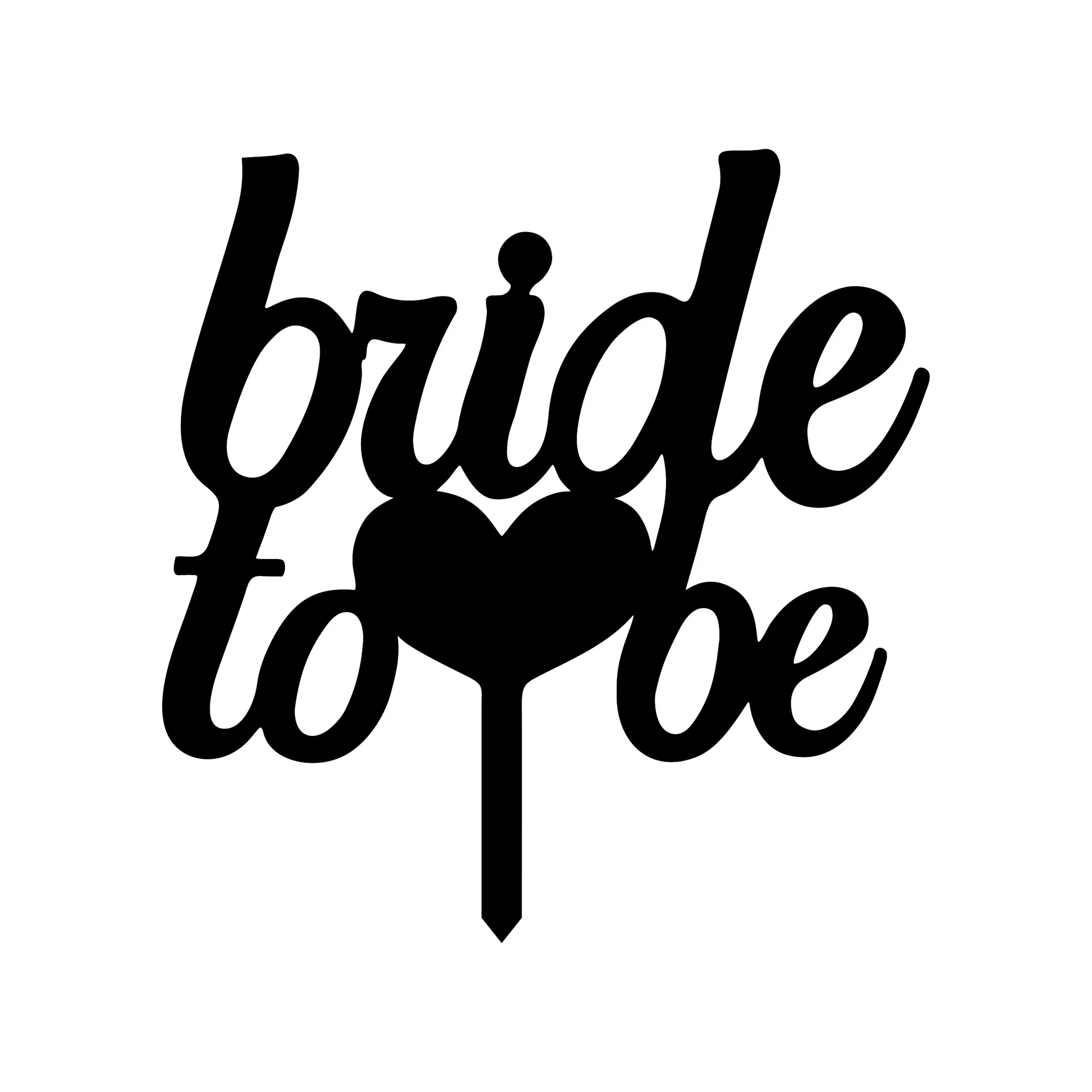 

Wedding Bride To Be Heart Acrylic Cake Topper