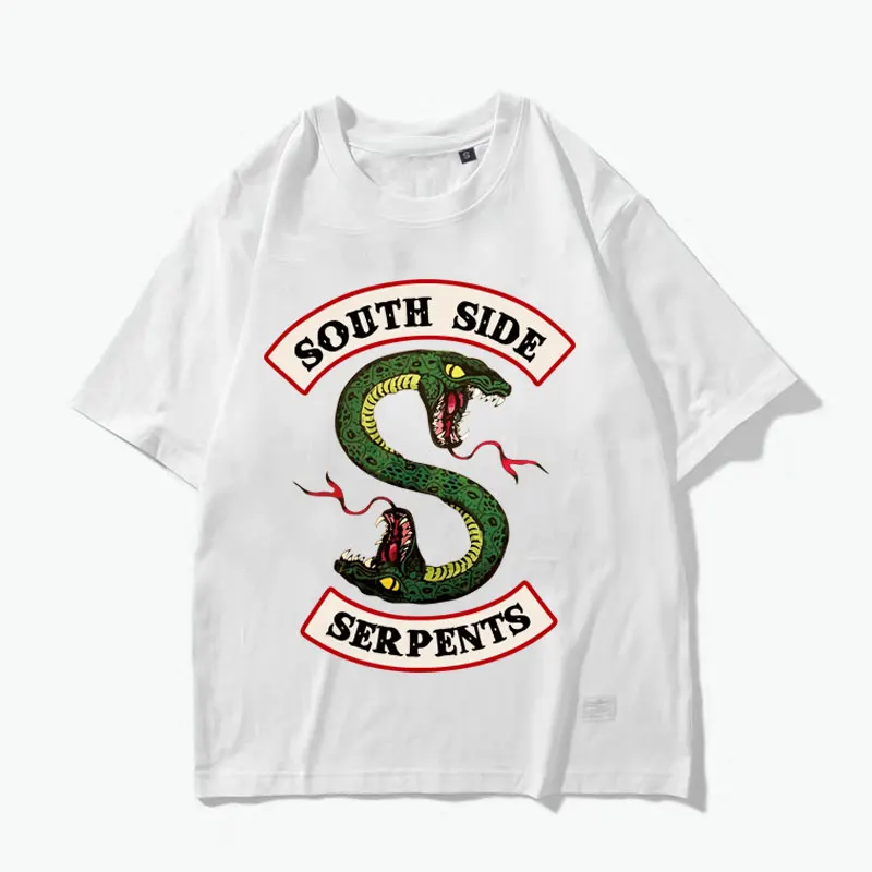 В стиле хип хоп &quotsouth side serpents&quot футболка для мужчин с коротким рукавом harajuku