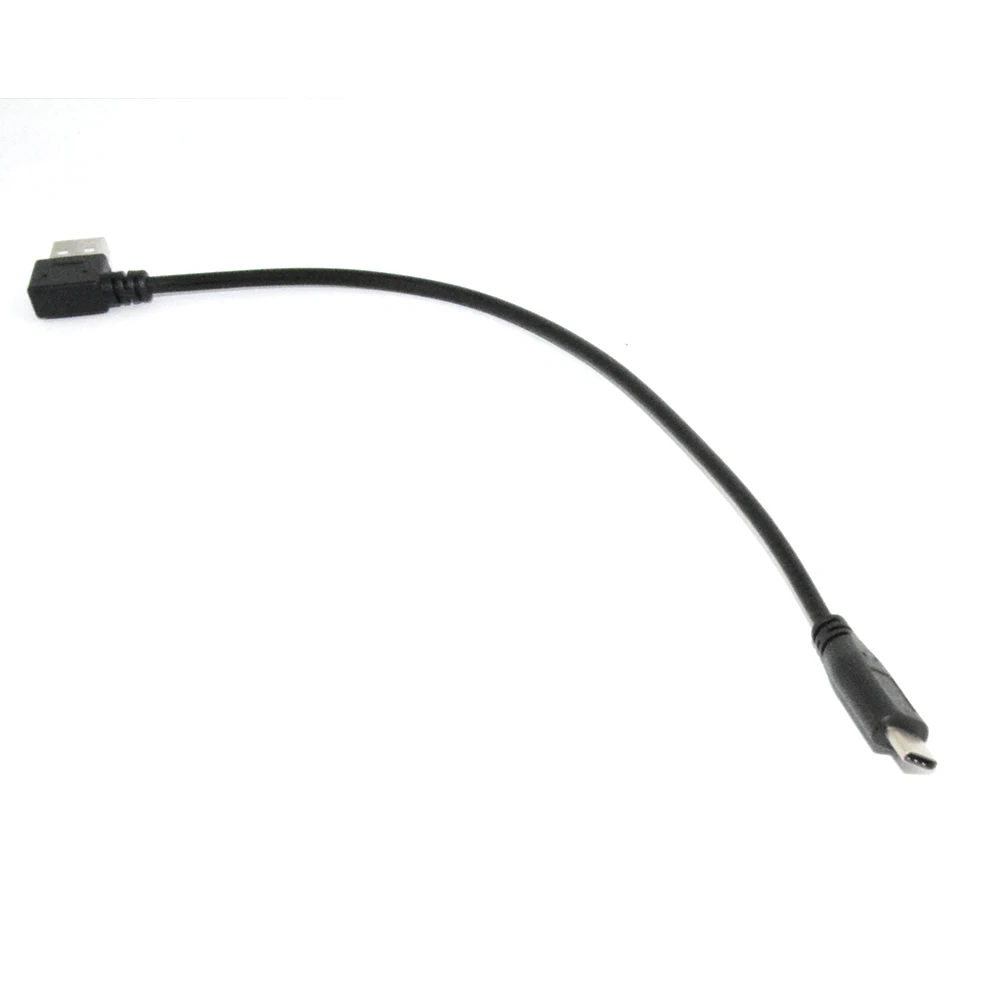 DANSPEED USB 2.0 Type C Male Connector to Standard A Left Angle Data Charger Cable 1FT | Электроника
