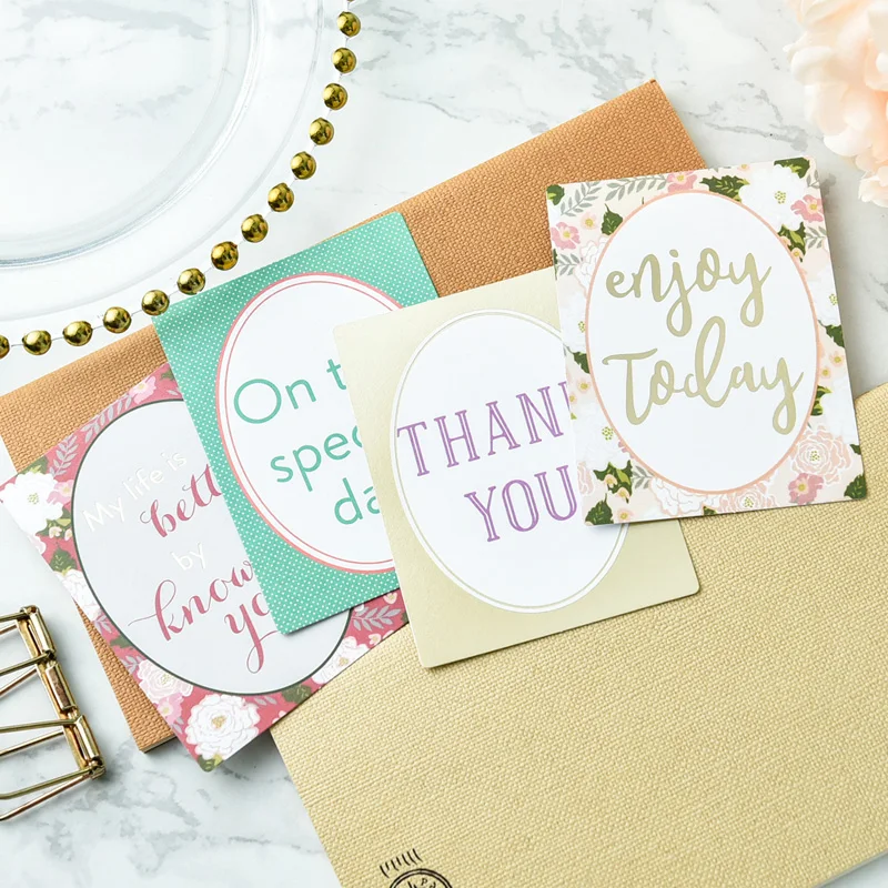 Карманные карточки из цветной бумаги без кислоты 24 шт. для скрапбукинга проектов