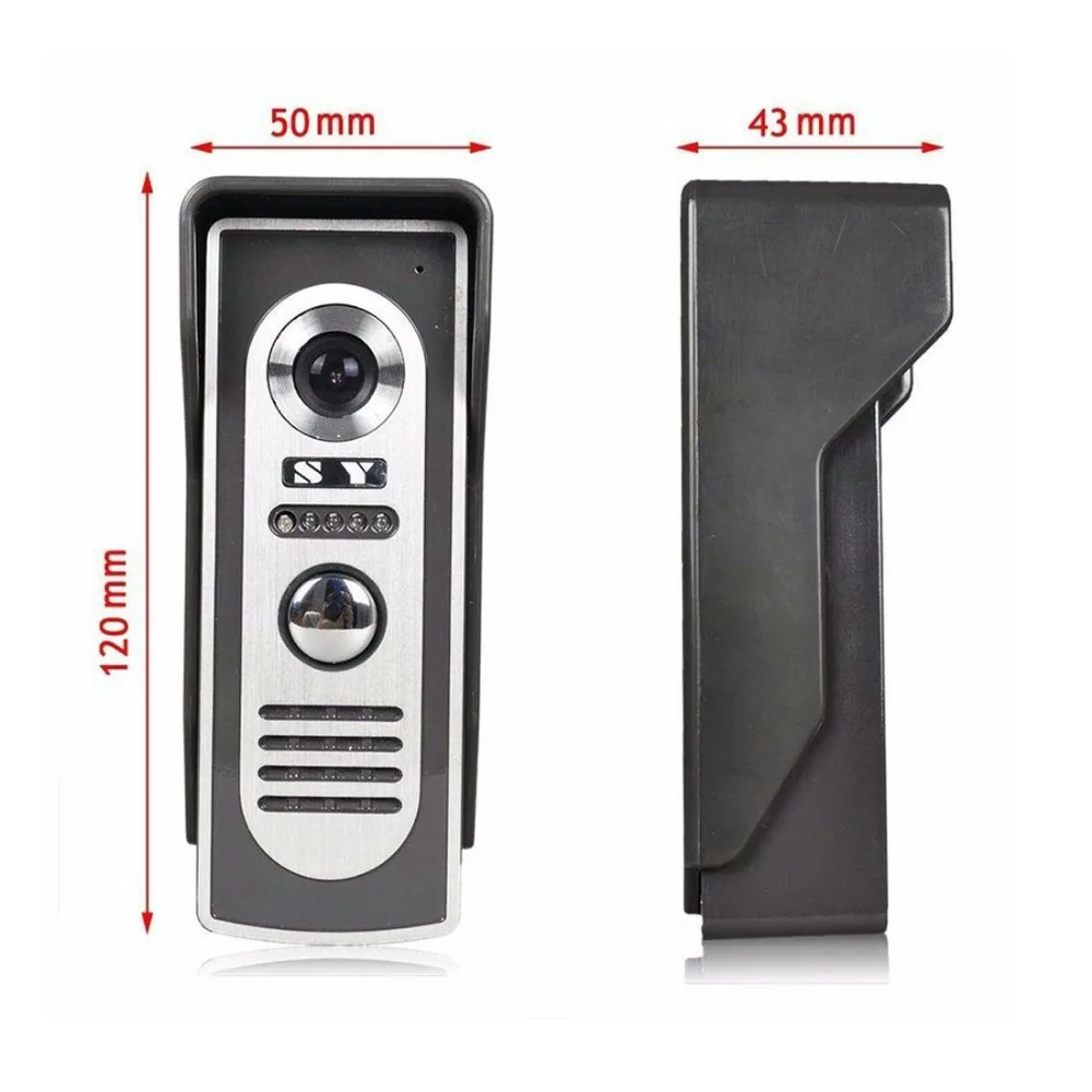 

SYSD 7 inch LCD Color Video Door Phone Intercom System Weatherproof Night Vision Camera Home Security