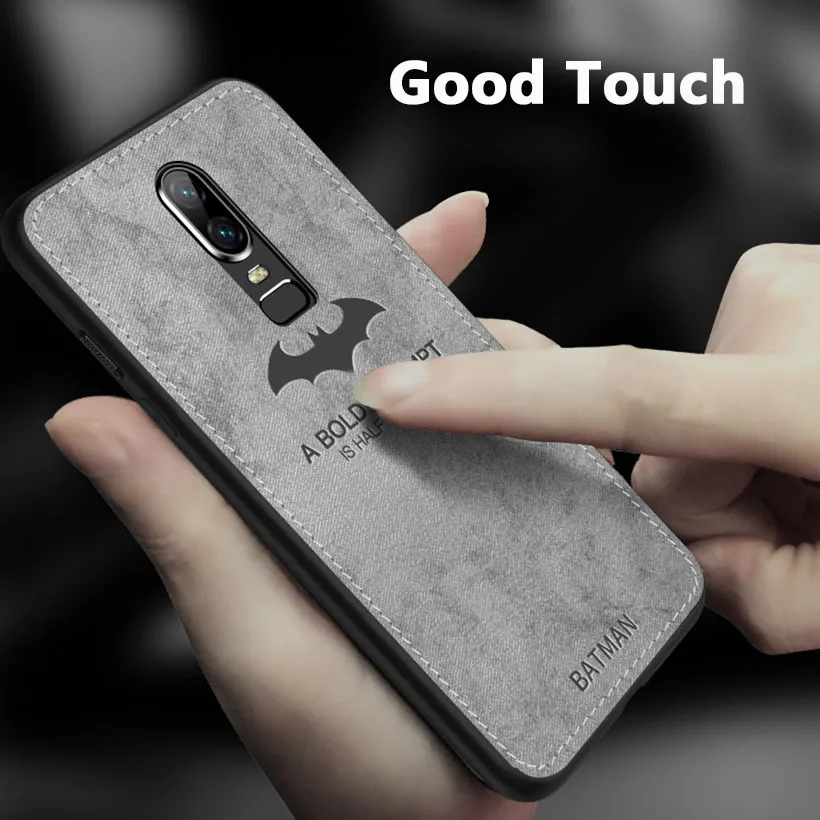 Muchi для OnePlus 6 6T чехол классическая ткань мягкая силиконовая рамка задняя крышка