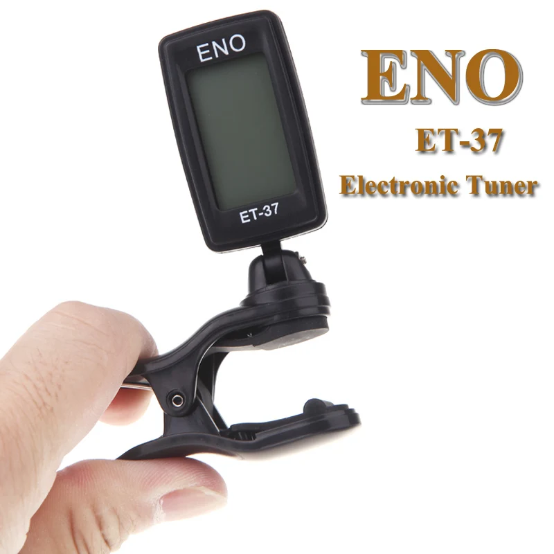 Мини тюнер ENO ET 37 LCD с клипсой для гитары хроматический бас скрипки укулеле