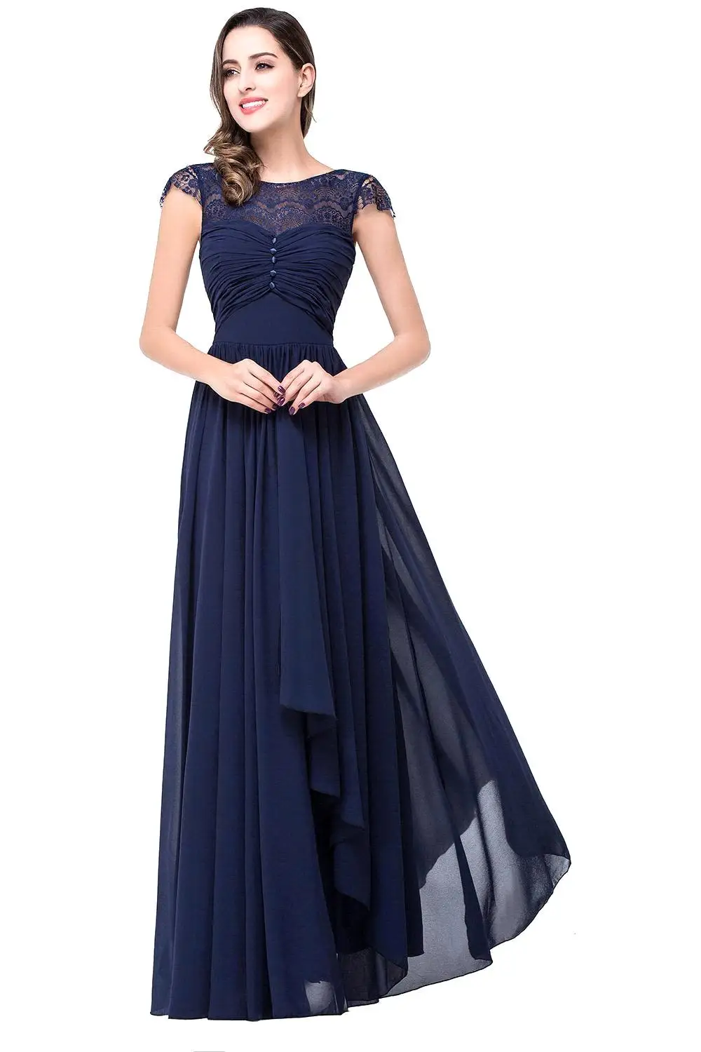2019 Настоящее фото платье для выпускного вечера vestido de festa темно синие длинные