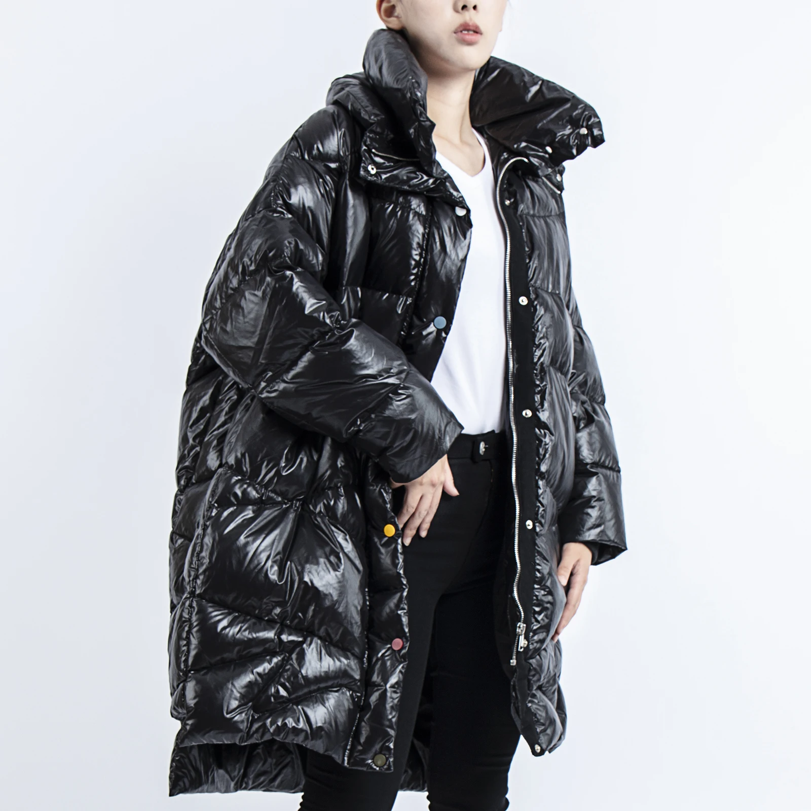 Puffer jacket women plus size duck down jacket winter coat women Outerwear Female Long Casual Light ultra thin Warm Parka
