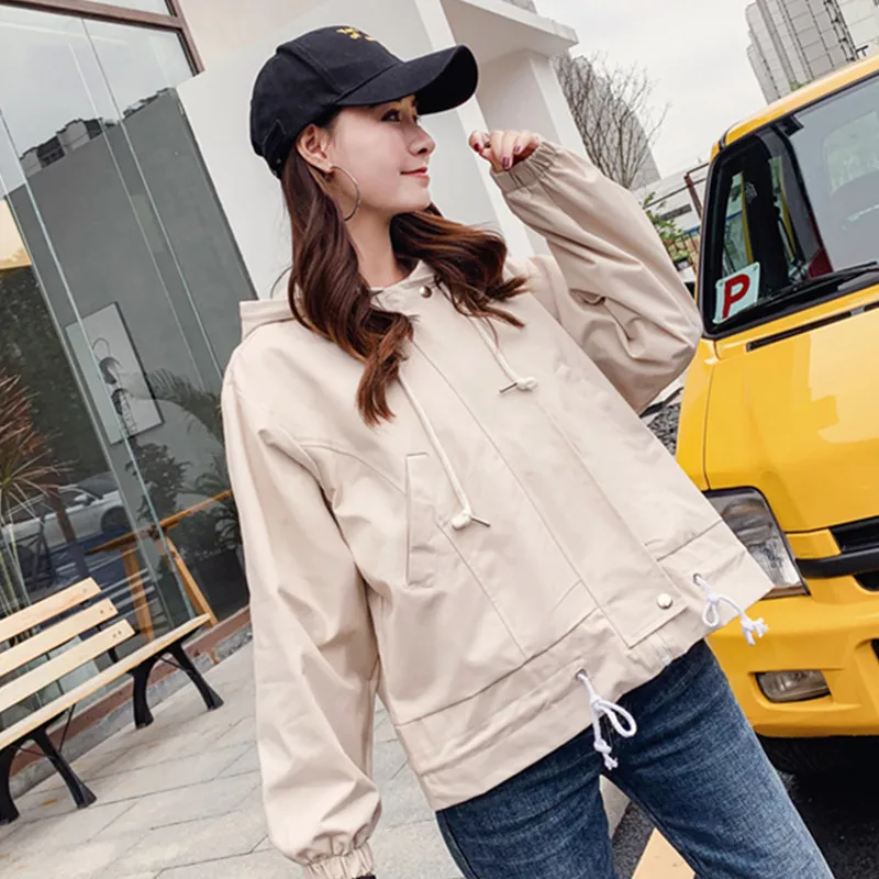 

UHYTGF Plus Size jeans jacket Women Fashion Student spring autumn denim jacket Korean loose elegant Female short Basic coats 635