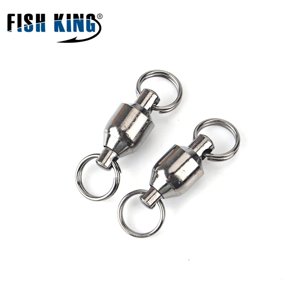 Рыболовный вертлюг с шарикоподшипником FISH KING 1 упаковка # 9 раздельным кольцом