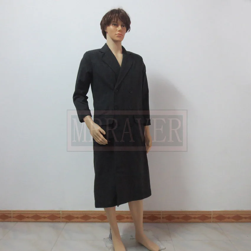 Who is Doctor Dr. Long Trench Coat Costume Black Version Tailored Cosplay Party | Тематическая одежда и униформа