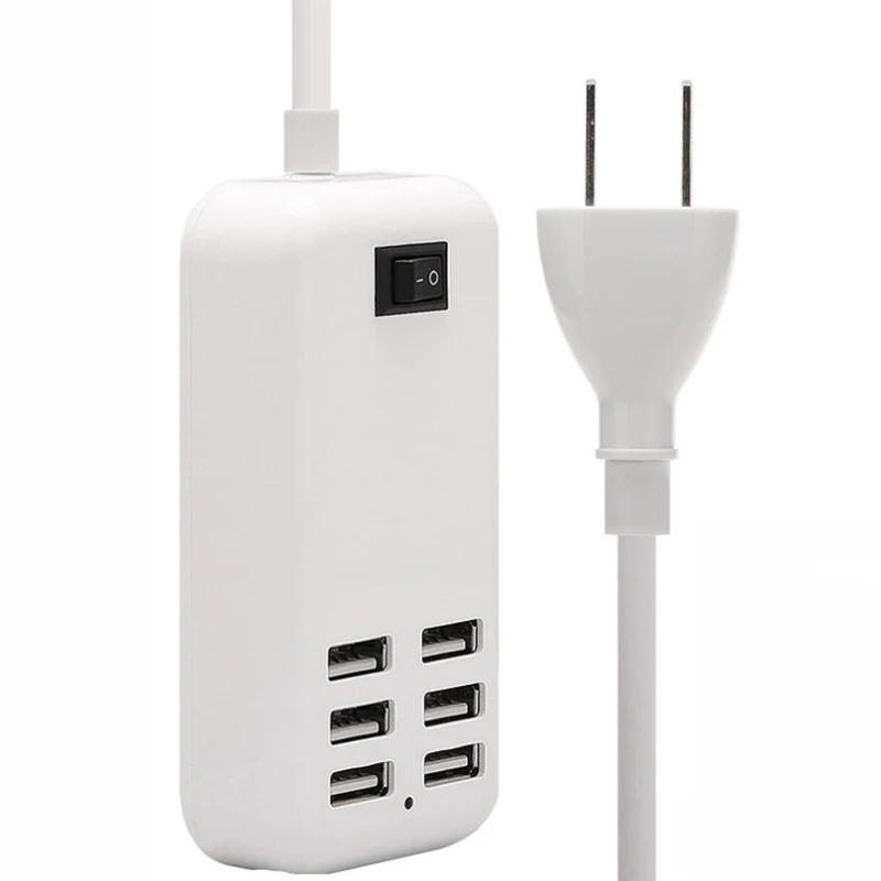 Универсальное зарядное устройство с 6 USB портами для iPhone iPad планшетов настольных