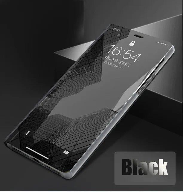 Черный Роскошный зеркальный флип-чехол для iphone XS MAX, XR, X, 10, 7 Plus, 8, 6, 6 S, 5, 5S, SE, чехол для телефона, кошелек, подставка, держатель, Стильный чехол - Цвет: Черный
