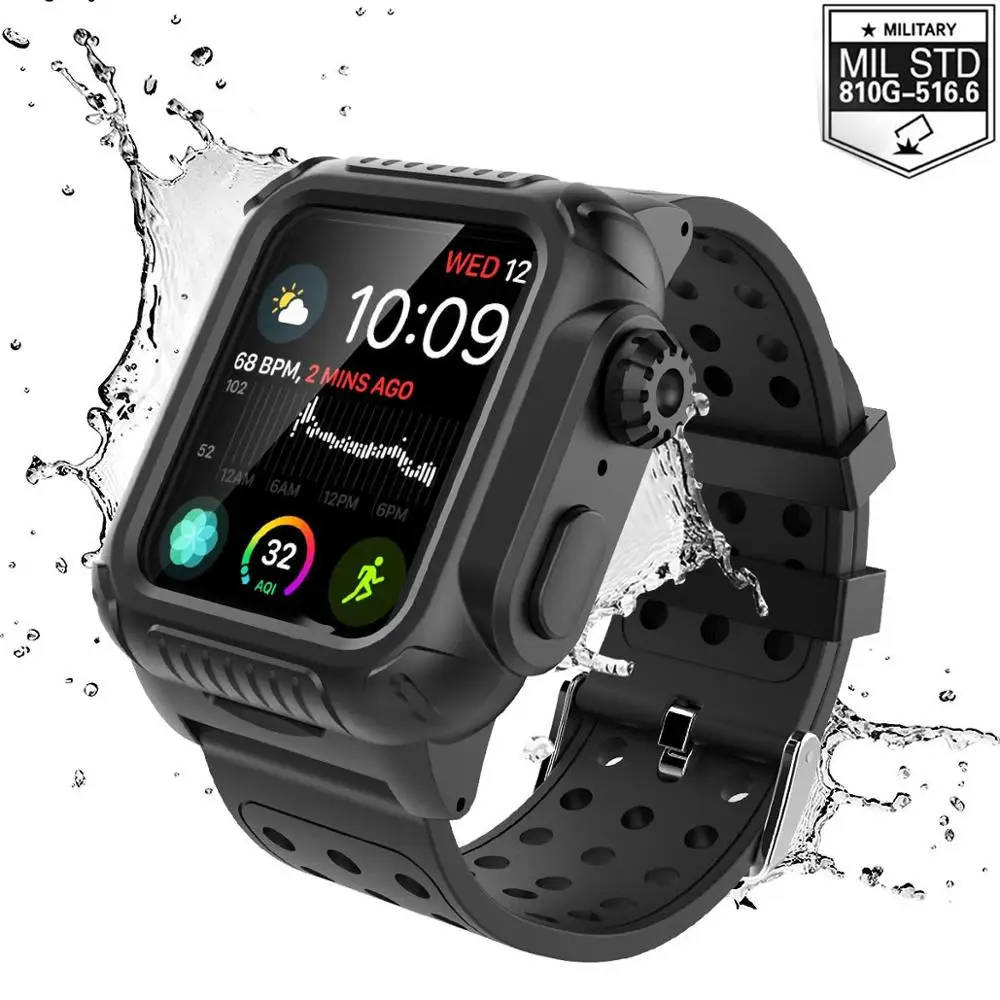 Для Apple iWatch Series 4 5 44 мм чехол iWatch Повседневная жизнь водонепроницаемые часы ударопрочный ремешок для часов спортивный чехол серия 4 5 40 мм