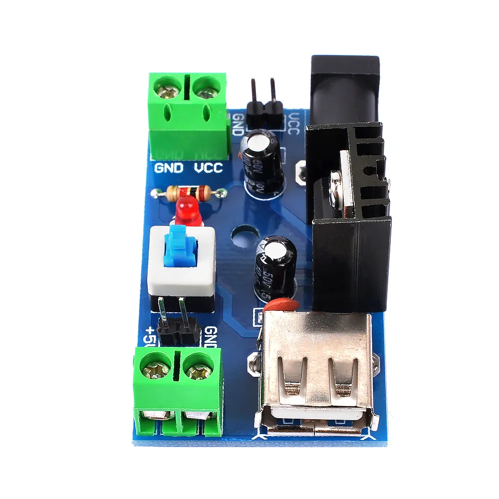 1 шт 7v 15V to 5V модуль питания 9V 12V 7805 теплоотвод с переключателем # Hbm0354|Интегральные