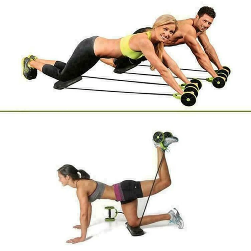 2019 Newly Fitness Wheels Roller Elastic Abdominal Muscle Resistance Pull Rope for Training Exercise Home FG66 | Спорт и развлечения