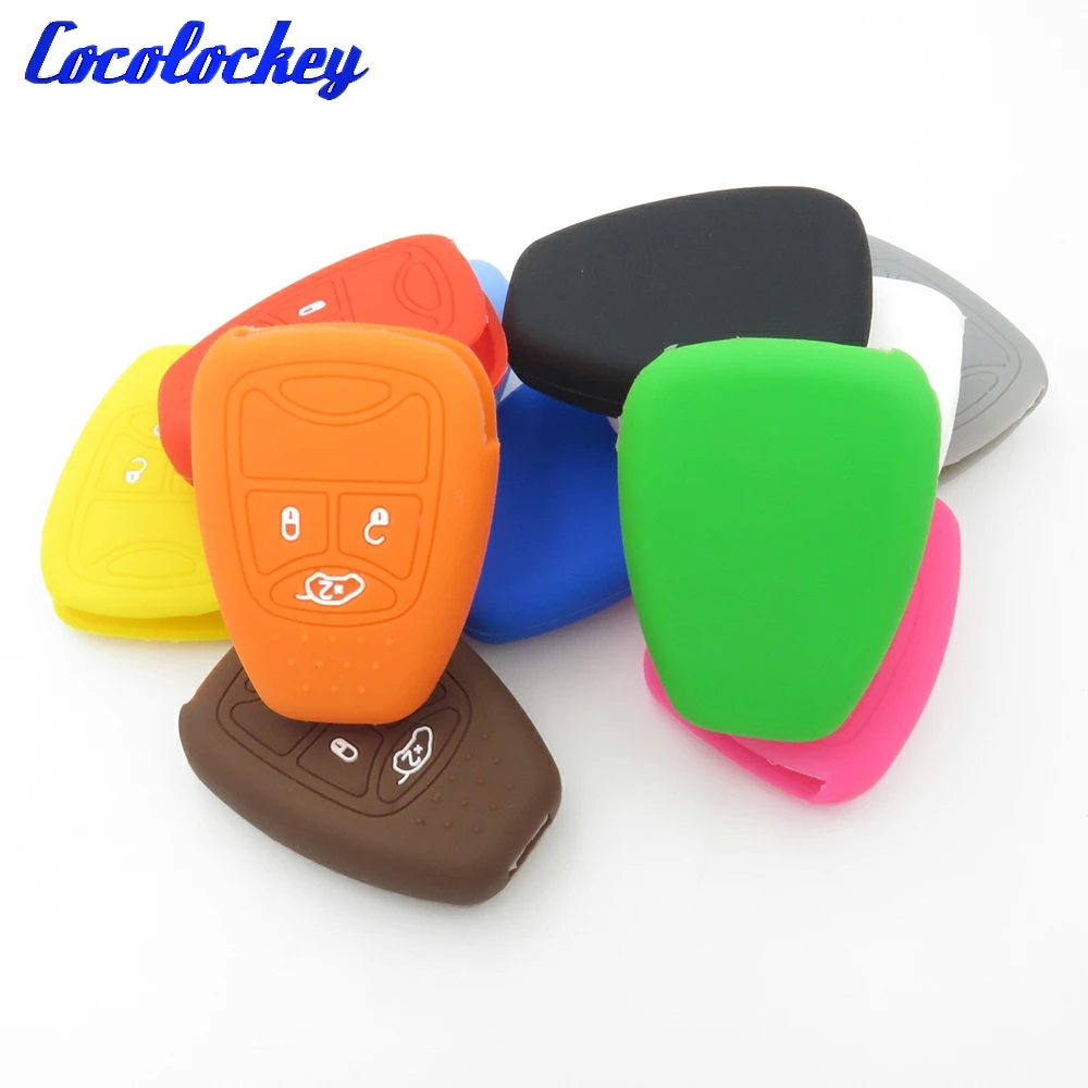 Cocolockey силиконовый чехол для автомобильного ключа Jeep Chrysler 200 300 Aspen PT Cruiser Sebring Dodge