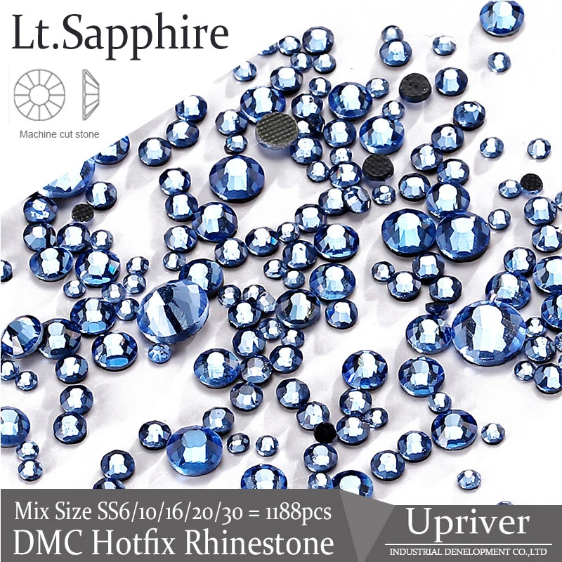 Стеклянные Камни Upriver DMC легкие Sapphire Rhienstones для рукоделия свадьбы | Дом и сад