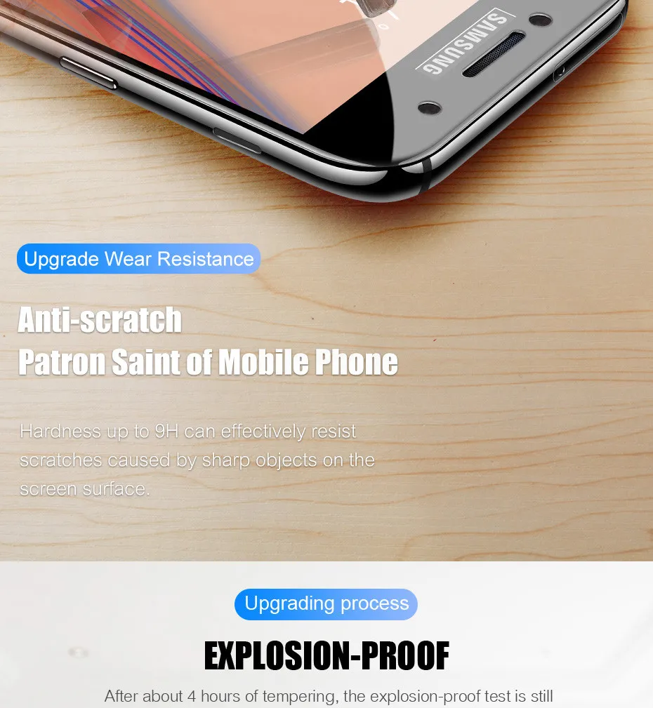 25D изогнутое Защитное стекло для samsung Galaxy A3 A5 A7 J3 J5 J4 J6 A8 A6 Plus закаленное защитное стекло для экрана