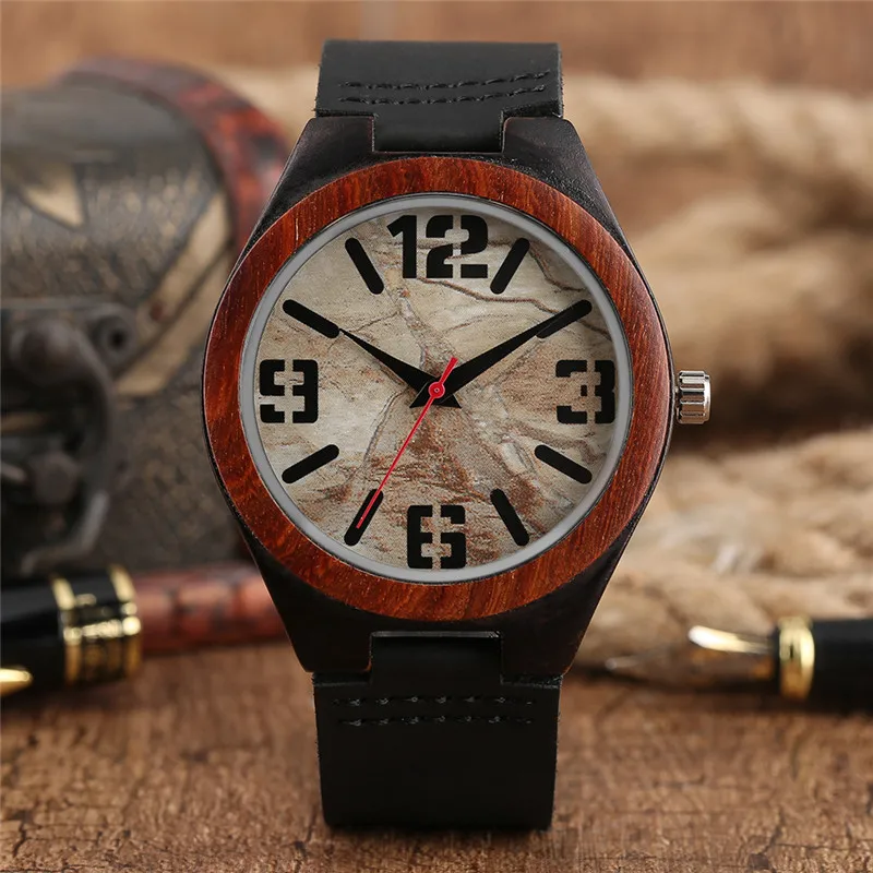 2018 Новое поступление Мрамор рок Гранит камень шаблон Повседневное аналоговый