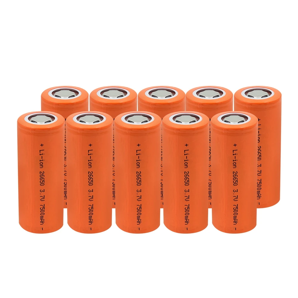 Перезаряжаемая Высокая разрядка 10А 26650 литиевая батарея 7500mAh 3 7 V батареи мощность