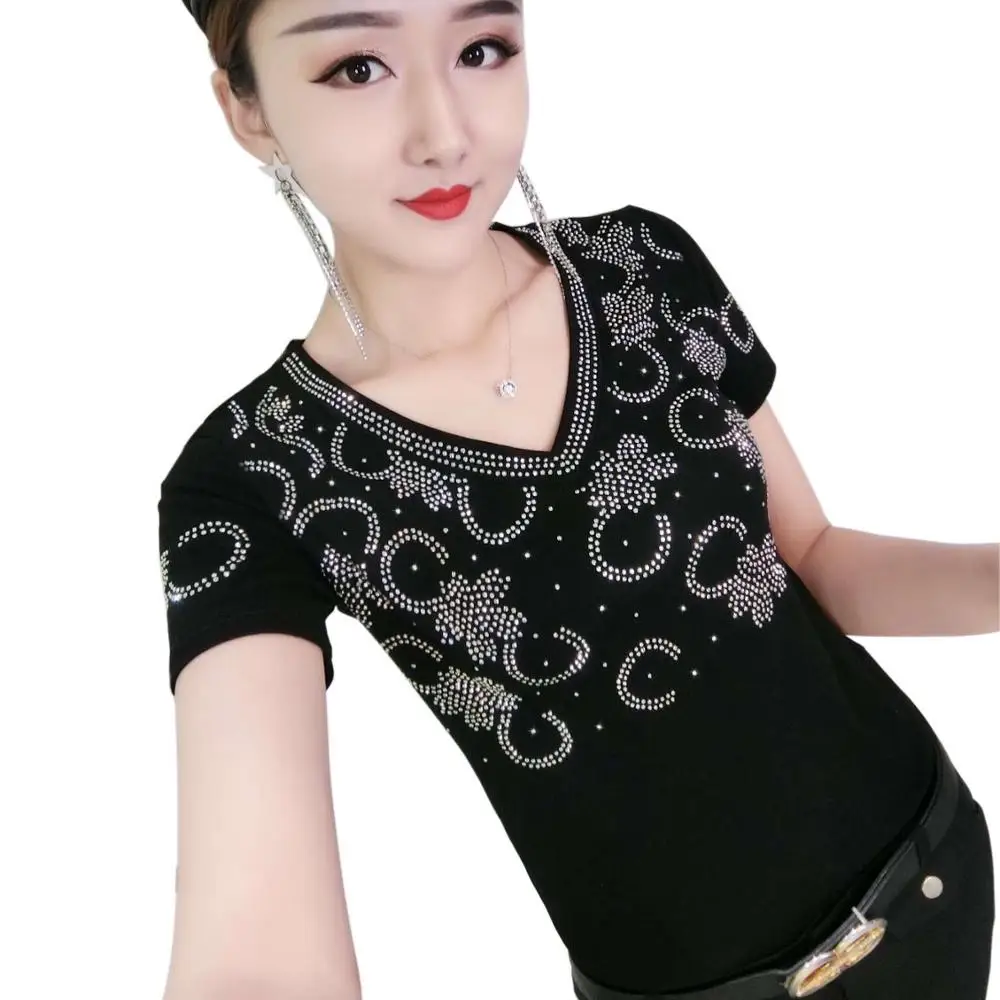 Black tshirt Новинка! тенниска с треугольным вырезом, новинка, летний пуловер для женщин, прозрачный топ с открытой спиной, одежда, тонкая рубашка, Camiseta Mujer, черный цвет, T95305L - Цвет: Black tshirt