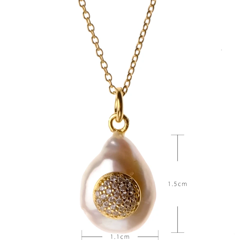 

Amorita boutique 925 nature pearl with cz Necklaces