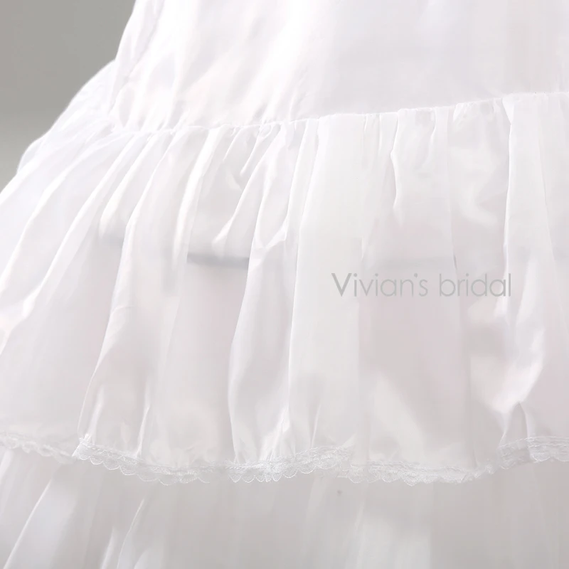 Женский подъюбник Vivians двухслойный Белый А силуэта высокое качество 8803|a-line