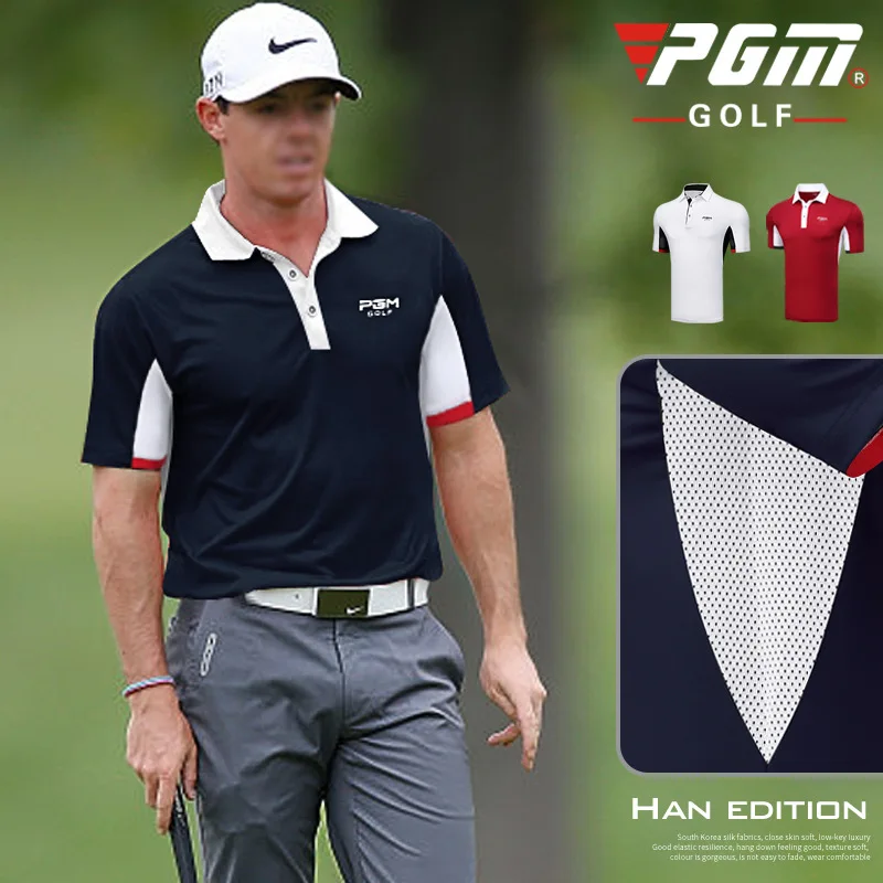 2018 PGM одежда для гольфа мужские футболки с коротким рукавом летняя дышащая