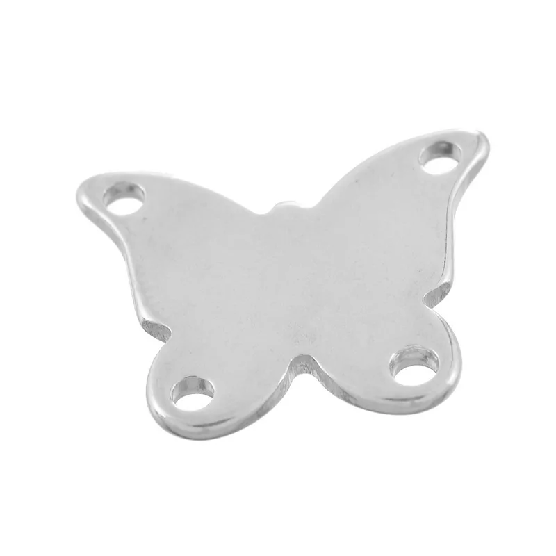 LASPERAL Stainless Steel Butterfly Connector Accessories For Jewelry Four Holes Connectors Making 15*12mm 10PCs | Украшения и