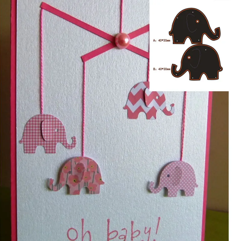 cute Elephants Animal Cutting Dies Scrapbooking Metal Embossing Stamps for diy handmade cards new hot | Дом и сад