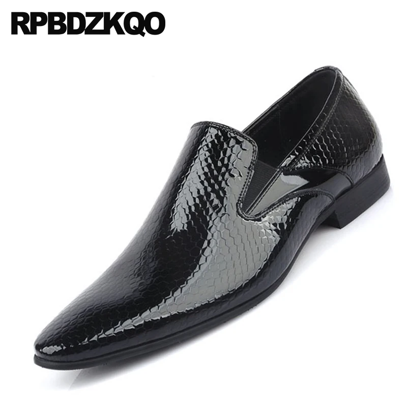 Итальянские официальные деловые черные мужские туфли ручной работы из