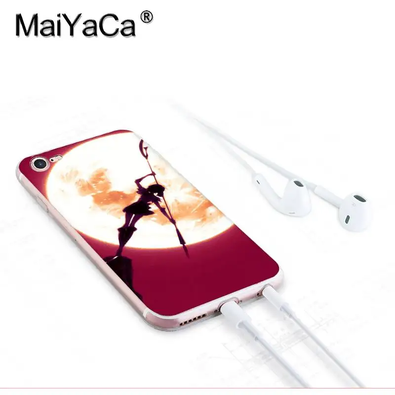 Чехол MaiYaCa для iphone 7 6 X модный прозрачный чехол Сейлор Мун Сатурн iPhone 8 6S Plus XS XR