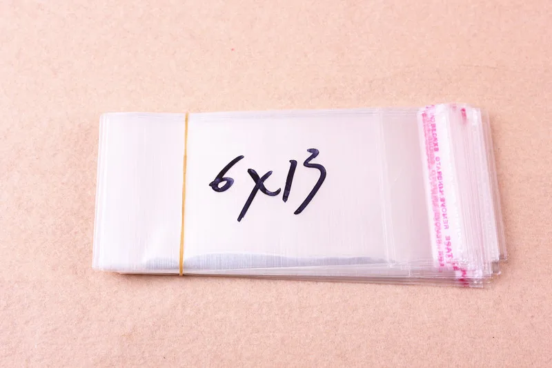 100 шт Высокое качество OPP Поли самоклеющиеся сумки ювелирные изделия подарочные