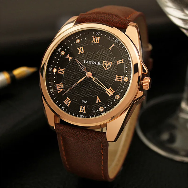 Часы YAZOLE Boutique YD342 Мужские кварцевые Брендовые повседневные деловые наручные с