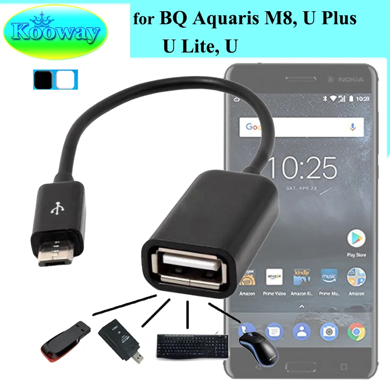 Новинка адаптер для кабеля Micro USB 2 0 OTG BQ Aquaris M8 U Plus Lite смартфонов/планшетов On the go