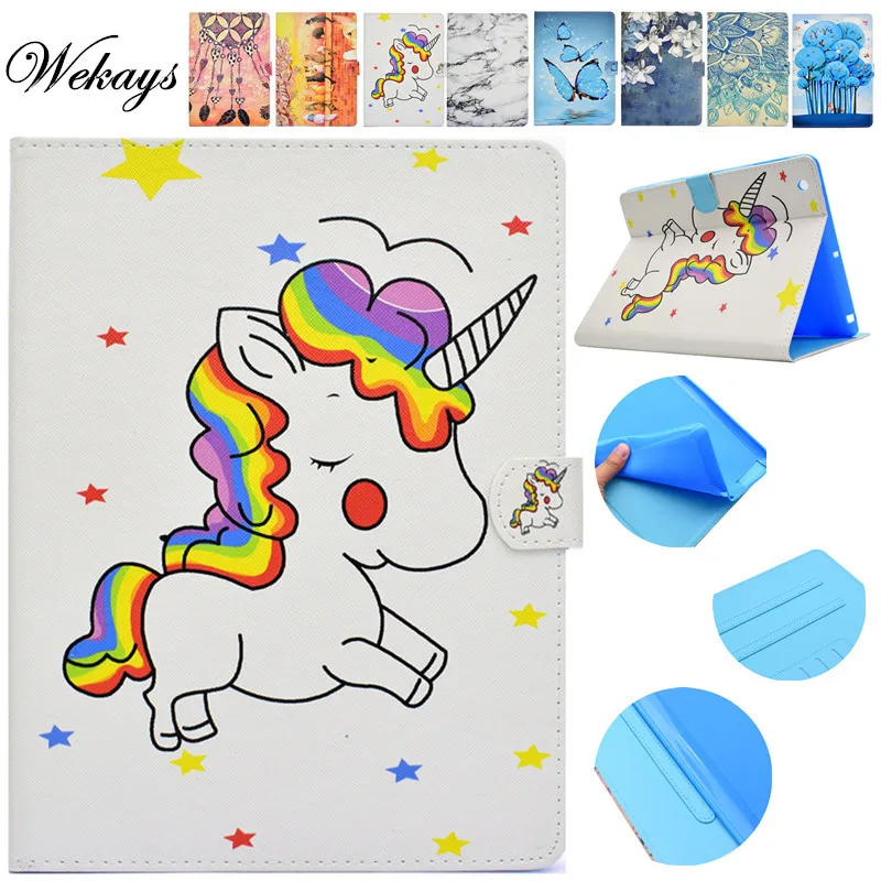 Wekays чехол для Apple IPad 4, 2, 3, ремешок с изображением единорогов из кожи(полиуретан) с откидной крышкой с функцией подставки для IPad2 IPad3 IPad4 планшетный чехол для IPad 2, 3, 4