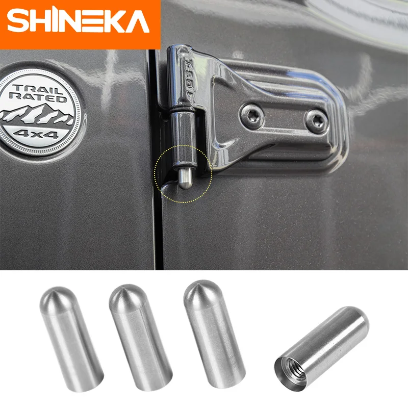 

SHINEKA Stainless Steel 2Doors/4Doors Pin Guides Protective Hinge Scratches Anti-rust hinge For Jeep Wrangler TJ JK JL 2007-2018