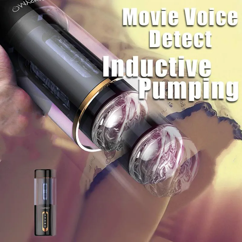 Sex toy handsfree power sucking automatic mouth masturbator aircraft vacuum cup for men