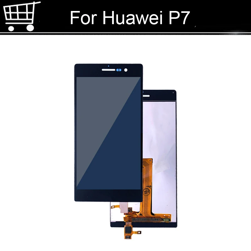 100% Tested Well For Huawei P7 LCD Screen Original Display +Touch Assembly Replacement P 7 Parst | Мобильные телефоны и